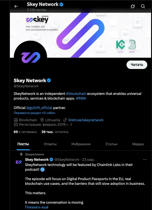 отзыв о проекте skey network