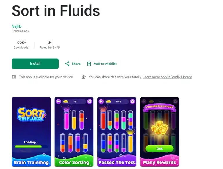 sort in fluids игра отзывы