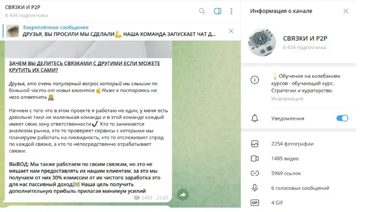 связки и п2п