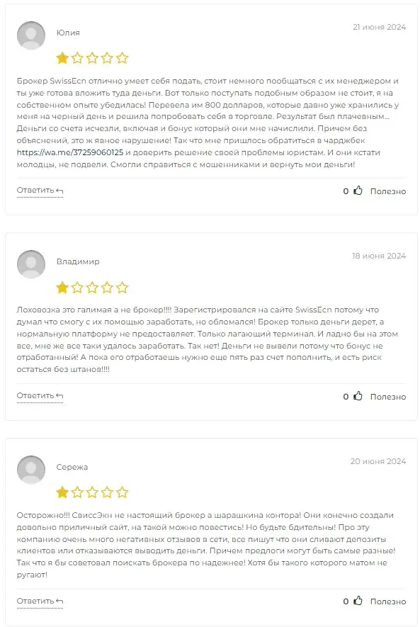 swissecn брокер swissecn брокер