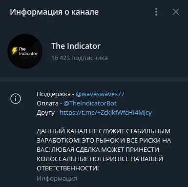 the indicator telegram