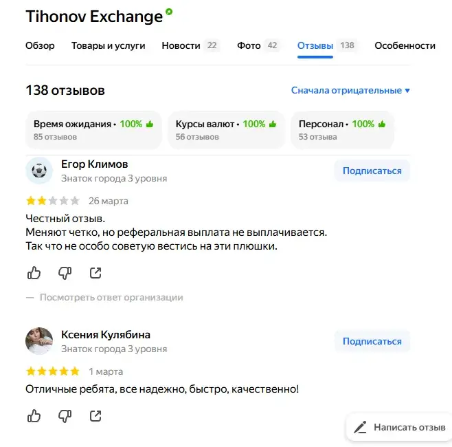 tihonov exchange