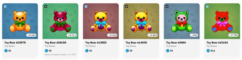 toy bear nft цена