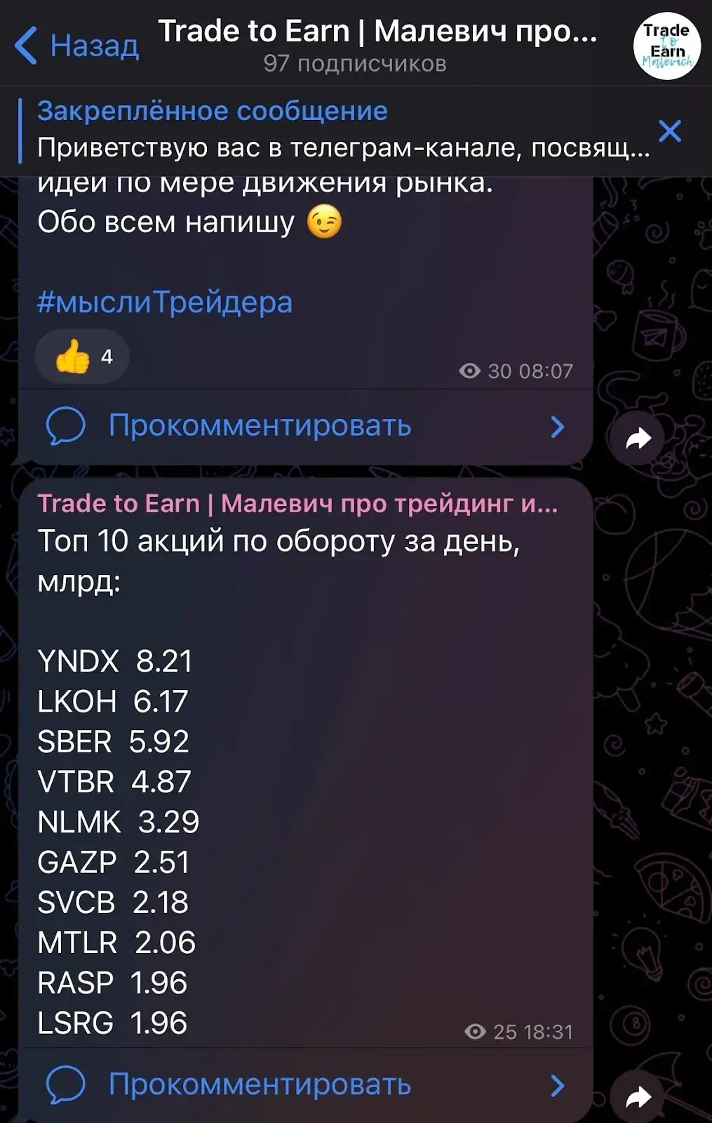 Trade to Earn Малевич про трейдинг и инвестиции