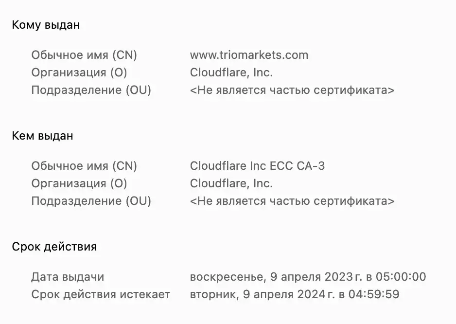TrioMarkets инвестиции