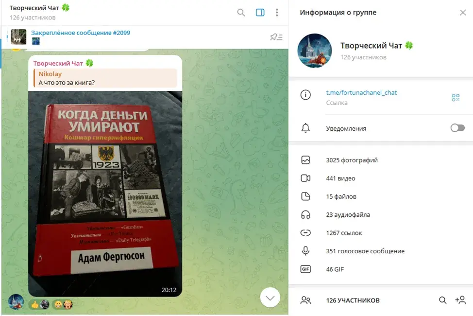 творческие инвестиции телеграм