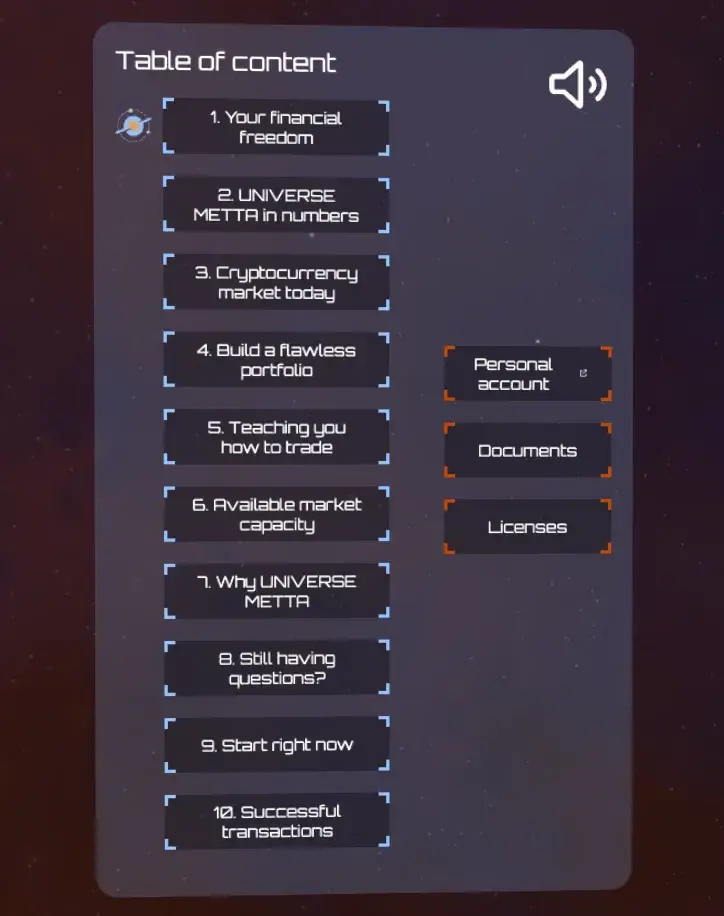 инвестиционная платформа Universe Metta