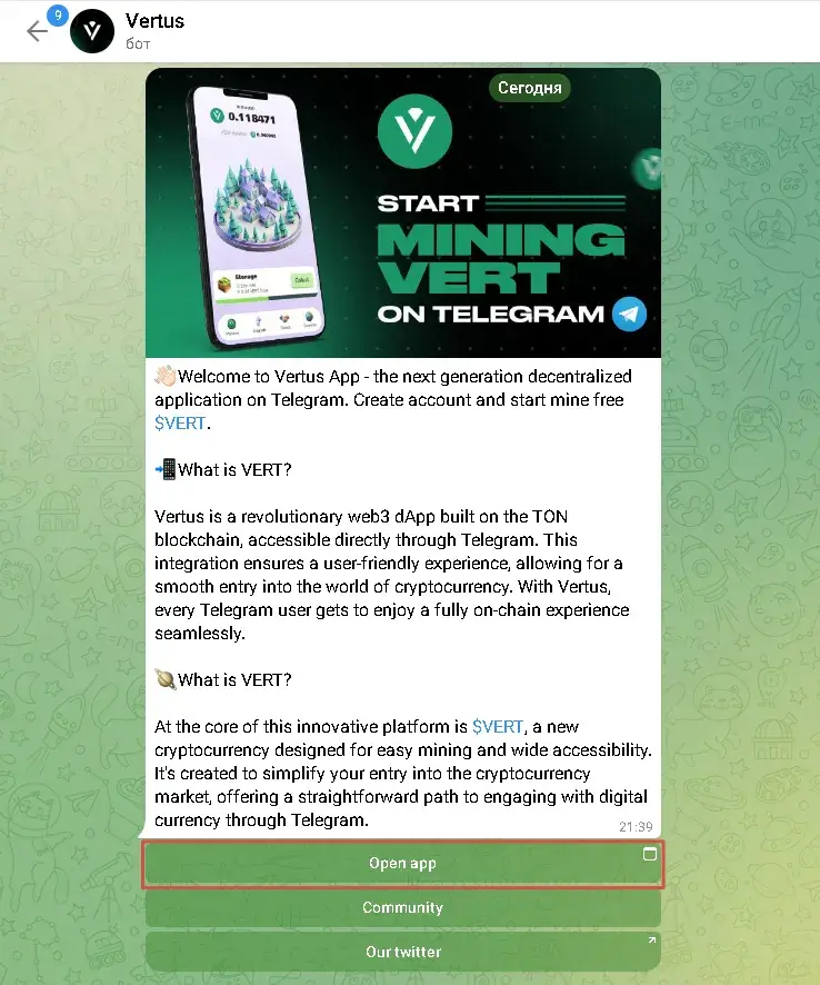 vertus coin о проекте