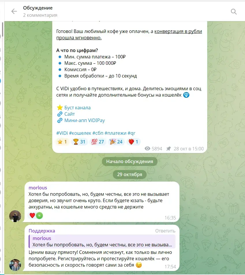 vidipay отзывы