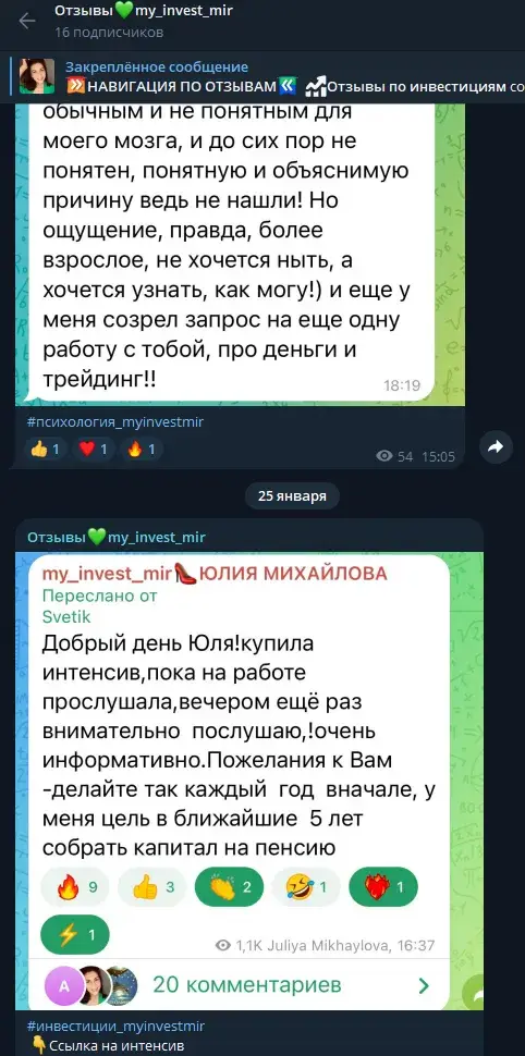 юлия михайлова инвестор отзывы